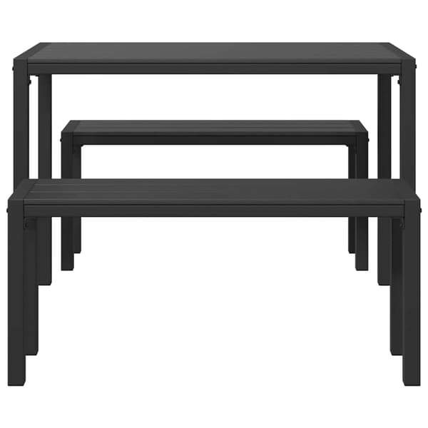 Trädgårdsmöbelset 3 pcs Antracit Stål