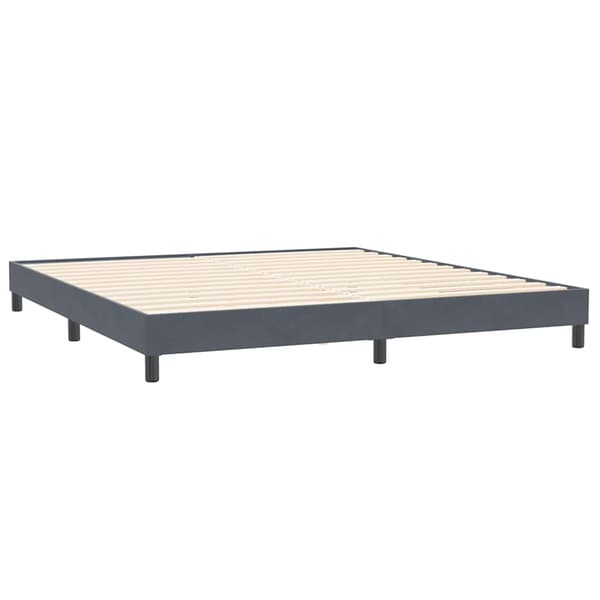 Sängram utan madrass mörkgrå 200x220 cm sammet