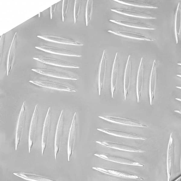 Trappsteg Rektangulär 10 pcs Silver 60 x 18 x 2,5 cm Aluminium