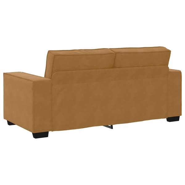 Soffa 2-sits brun 180x78x84 cm sammet