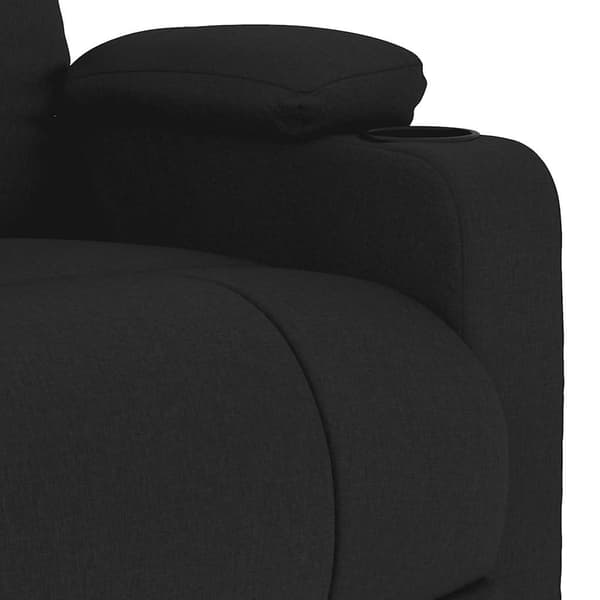 Massagefåtölj svart tyg