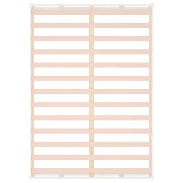 Sängram vit 200x200 cm massivt trä