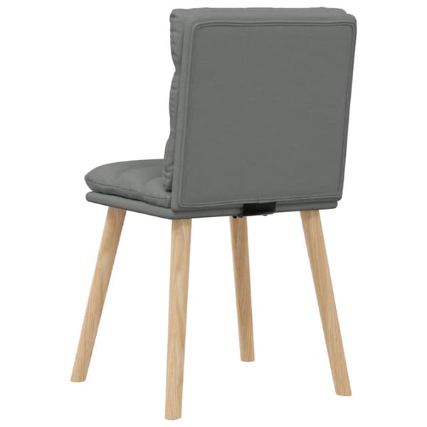 Matstolar 4 st mörkgrå tyg
