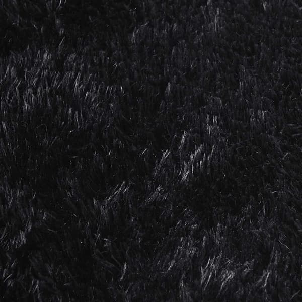 Ryamatta med lång lugg NAVARRA svart 200x290 cm polyester
