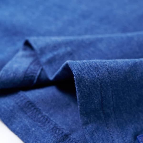 T-shirt för barn mörkblå melange 116