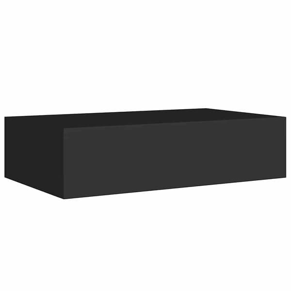 Väggmonterad låda svart 40x23,5x10 cm MDF