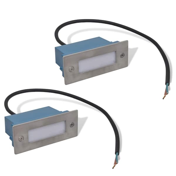 Inbyggd LED-trappbelysning 2 st 44x111x56 mm