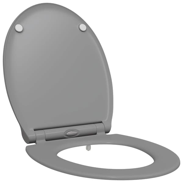 Toalettstol Grå 45,5 x 37,5 x 3,8 cm Duroplast