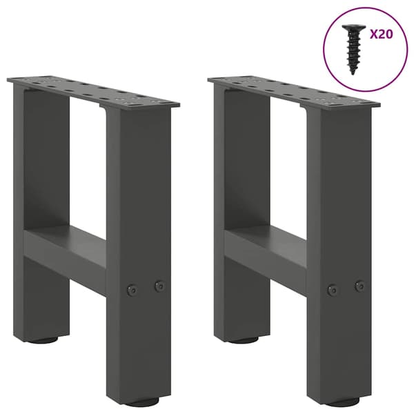 Soffbordsben antracit 2 st 40x(30-31) cm stål