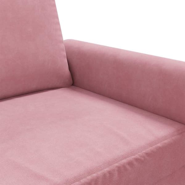 Soffa 2-sits rosa 140 cm sammet