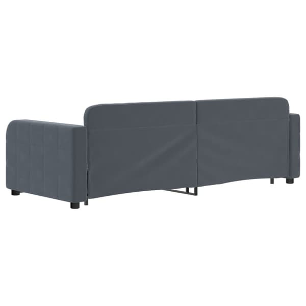 Dagbädd utdragbar mörkgrå 80x200 cm sammet
