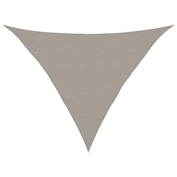 Solsegel 160 g/m² triangulär ljusgrå 3x3x4,2 m HDPE