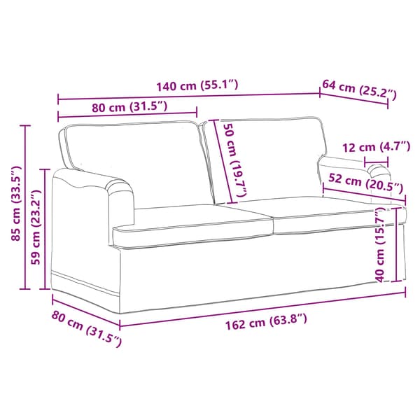 Soffa Mörkgrön 162 x 80 x 85 cm tyg