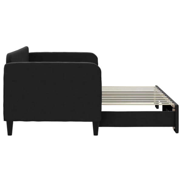Dagbädd utdragbar svart 80x200 cm tyg