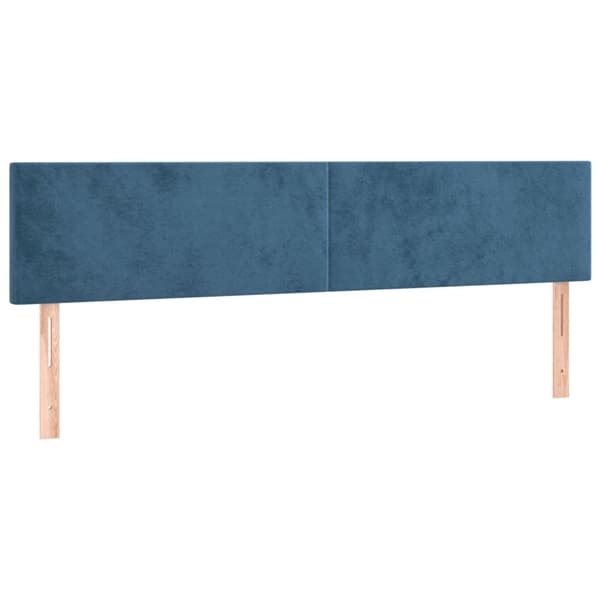 Ramsäng med madrass mörkblå 180x200 cm sammet