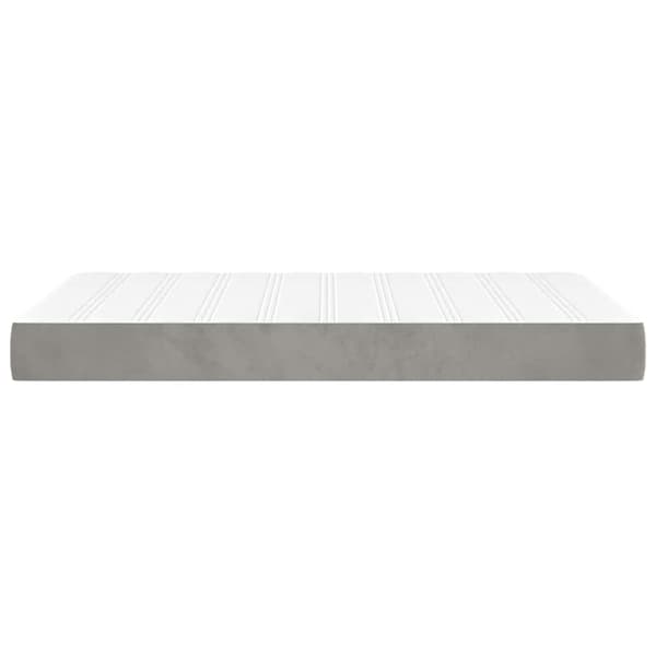 Pocketresårmadrass medium ljusgrå 120x220x20 cm sammet