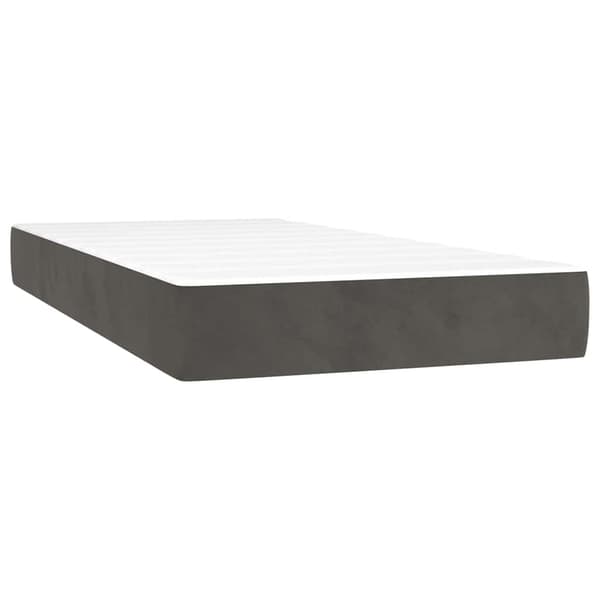 Pocketresårmadrass medium mörkgrå 80x210x20 cm sammet