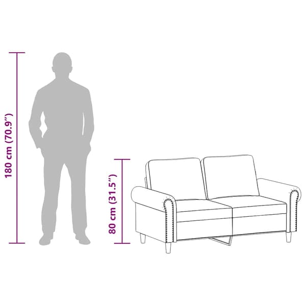 2-sitssoffa svart 120 cm konstläder
