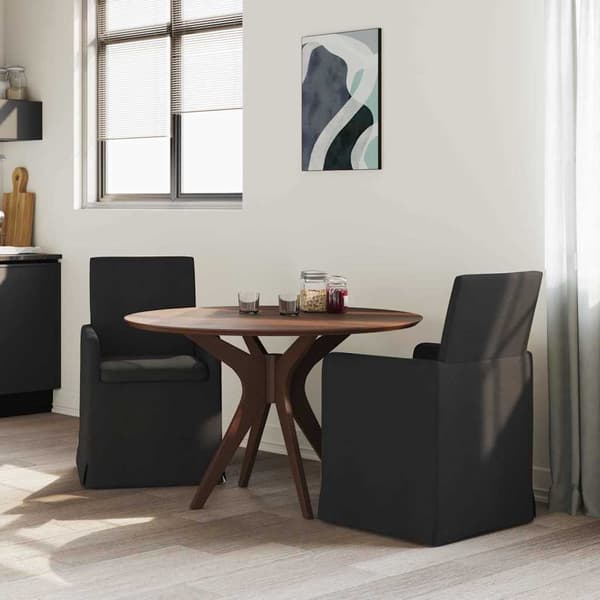 Matstolar 2 pcs Svart 57 x 67 x 95 cm tyg