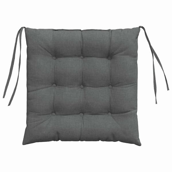 Sittkuddar 4 pcs Mörkgrå 40 x 40 x 6 cm tyg