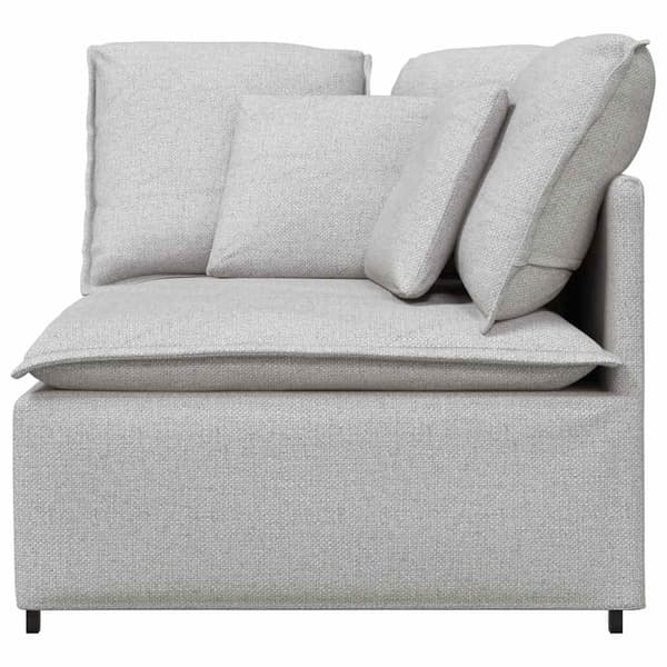 Modulär hörnmodul för soffa med dynor molngrå 100 cm