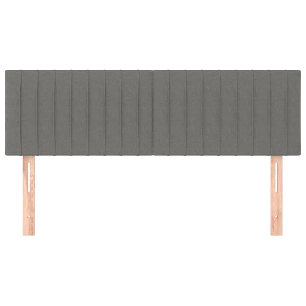 Sänggavlar mörkgrå 144x5x78/88 cm tyg