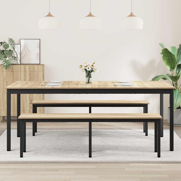 Matbord 2 pcs 200 x 100 x 75 cm Konstruerat trä