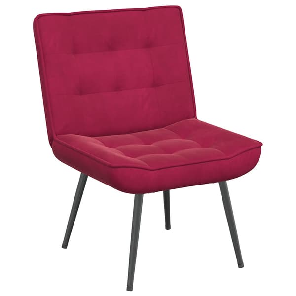 Vilstol vinröd 64x74x84 cm sammet