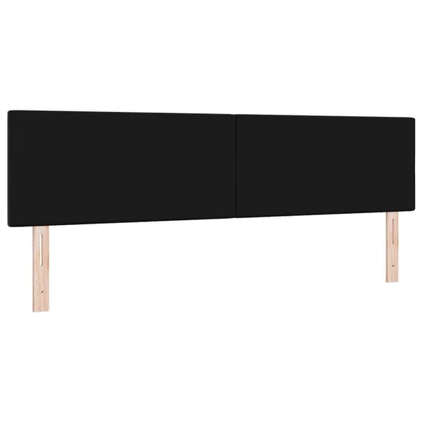Huvudgavel Svart 180 cm Sammet