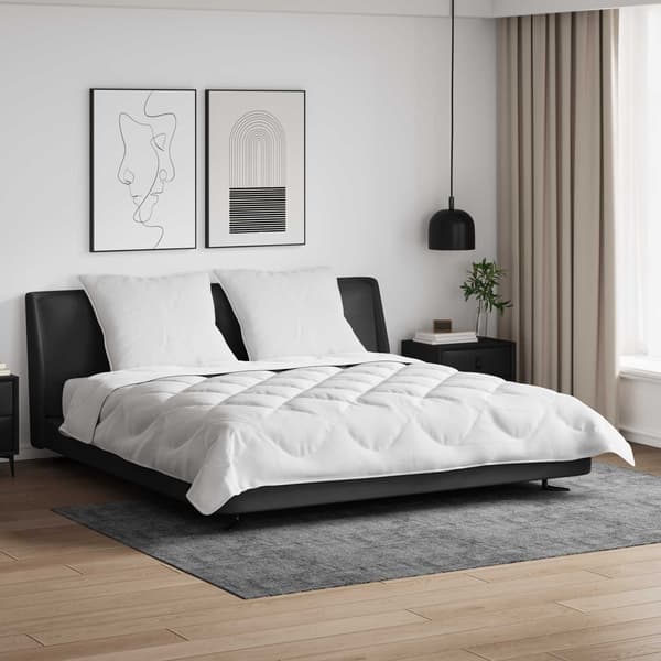 Duntäcke med kudde 3 pcs Vit Mikrofiber