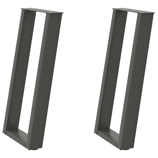 Konsolbordsben U-formade 2 st antracit 28x(72-73) cm stål
