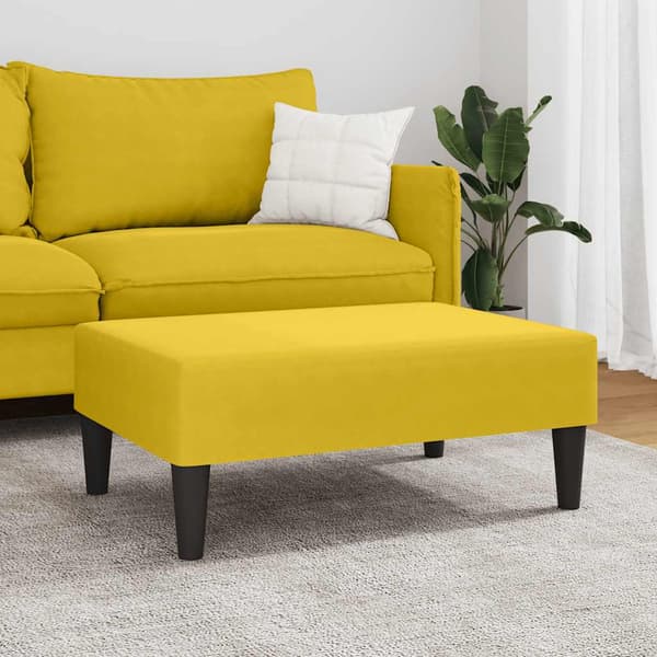 Fotpall Gul 77x55x31 cm sammet
