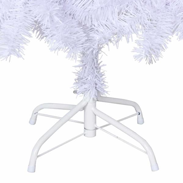 Plastgran med tjocka grenar vit 150 cm PVC
