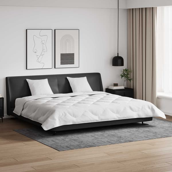 Vinter Täcke med kudde 3 pcs Vit Mikrofiber