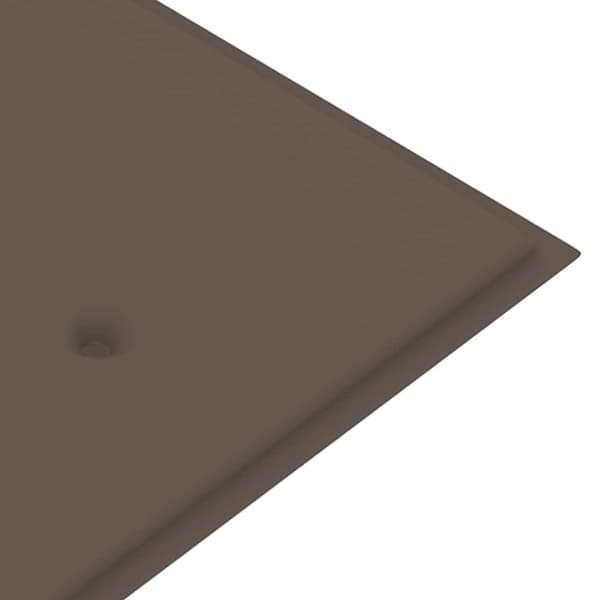 Bataviabänk med taupe dyna 150 cm massiv teak