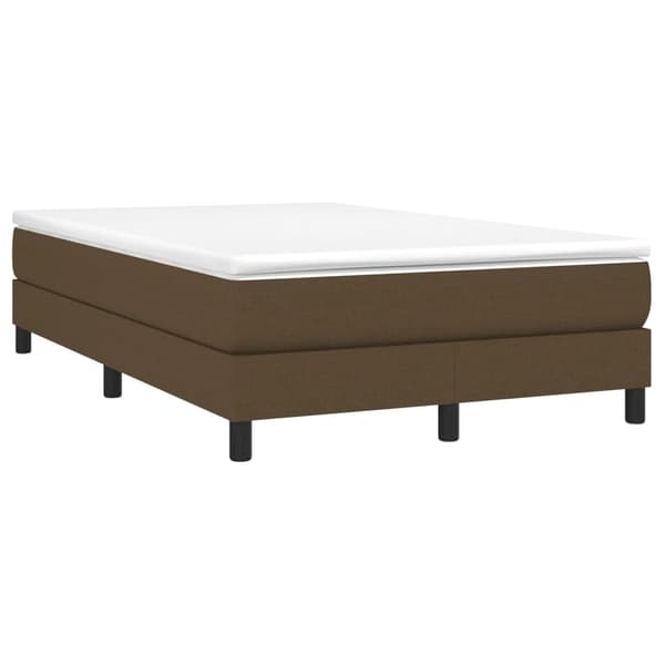 Boxspring-sängram mörkbrun 120x200 cm tyg