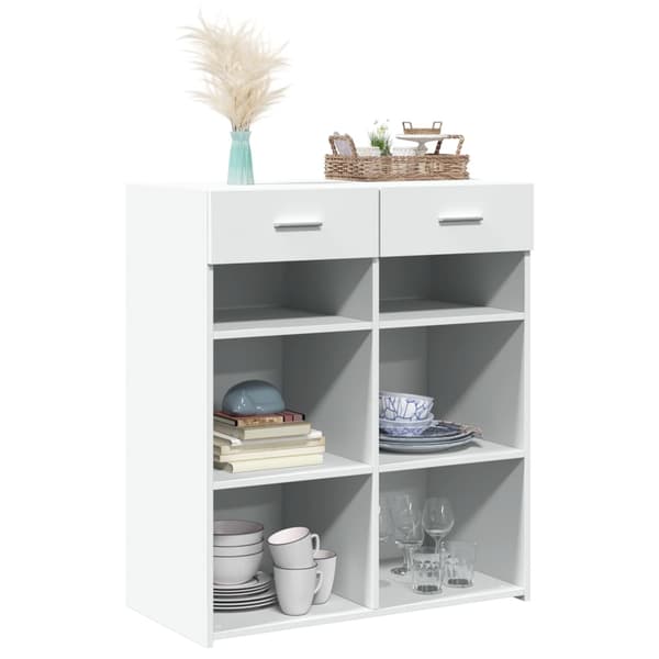 Skänk vit 80x42,5x93 cm konstruerat trä