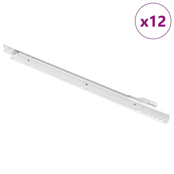 Lådräls 12 st Vit 450 mm Stål
