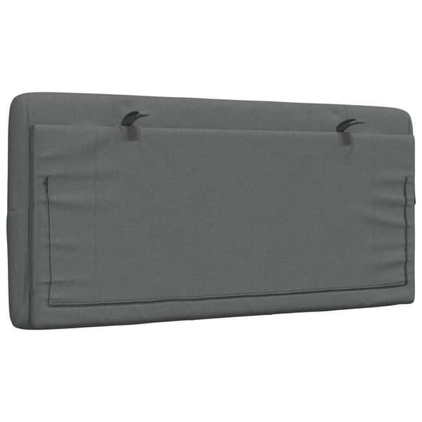Headboard Cushion Dark Grey 100 cm Fabric