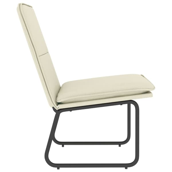 Loungestol gräddvit 54x75x76 cm konstläder