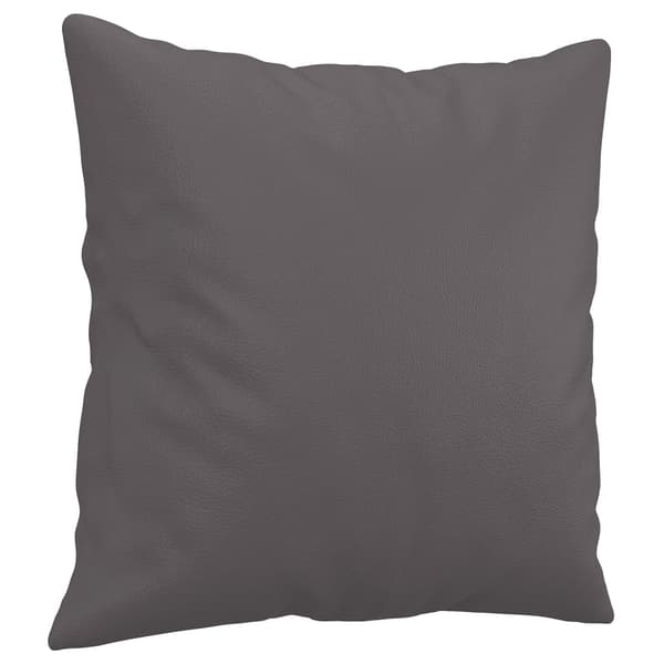 2-sits soffa med prydnadskuddar grå 140 cm konstläder