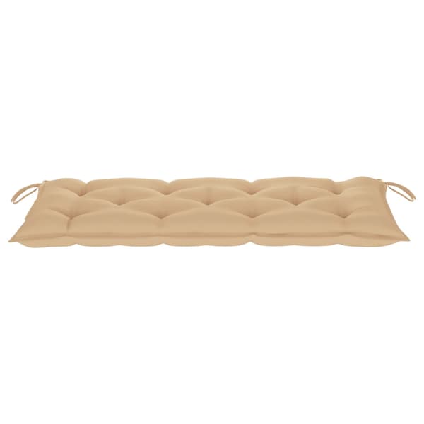 Trädgårdsbänk med dyna 120 cm bambu