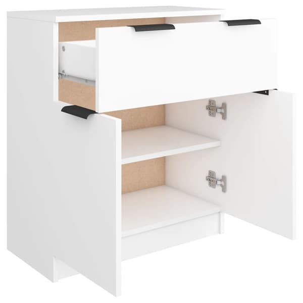 Skåp vit 60x30x70 cm konstruerat trä