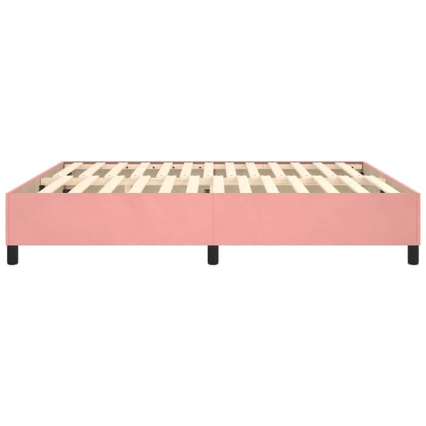Boxspring-sängram rosa 180x200 cm sammet