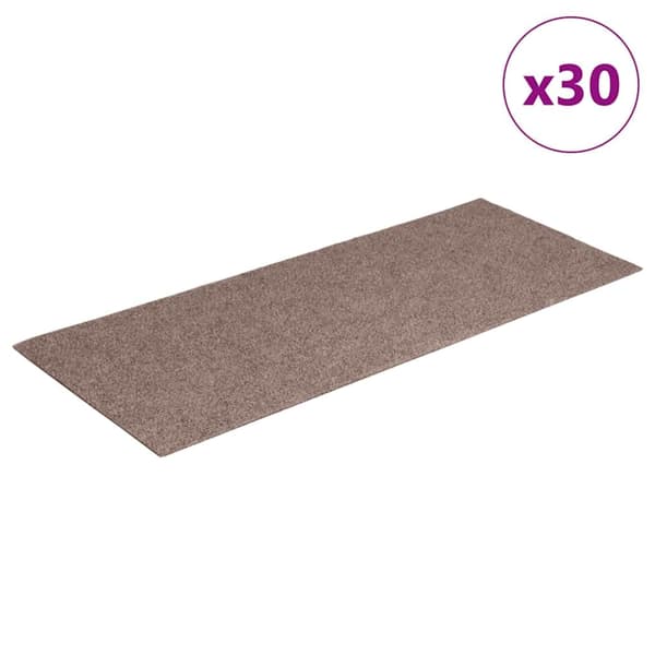 Trappmattor självhäftande 30 st 60x25 cm ljusbruna rektangulära