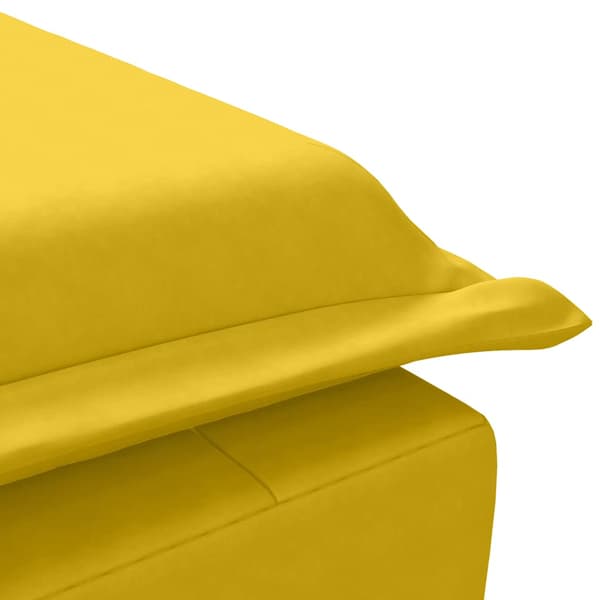 Massageschäslong med bolster gul sammet
