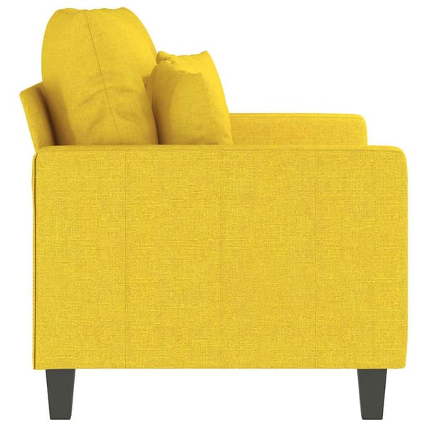 2-sitssoffa ljusggul 120 cm tyg