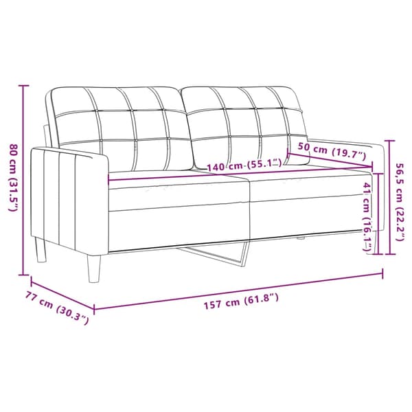 Soffgrupp med dynor 2 delar svart sammet