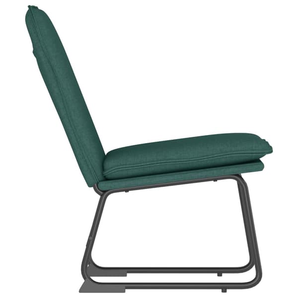 Loungestol mörkgrön 52x75x76 cm tyg