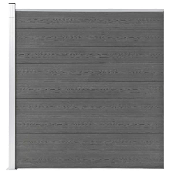 Staketpanel WPC 175x186 cm grå